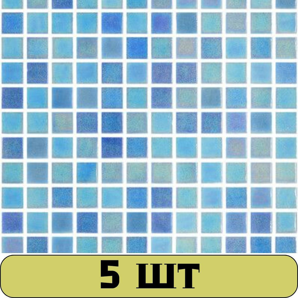 Мозаика Lavelly Smalta синяя стеклянная 310х470х4,9 мм глянцевая, набор 5 шт  #1