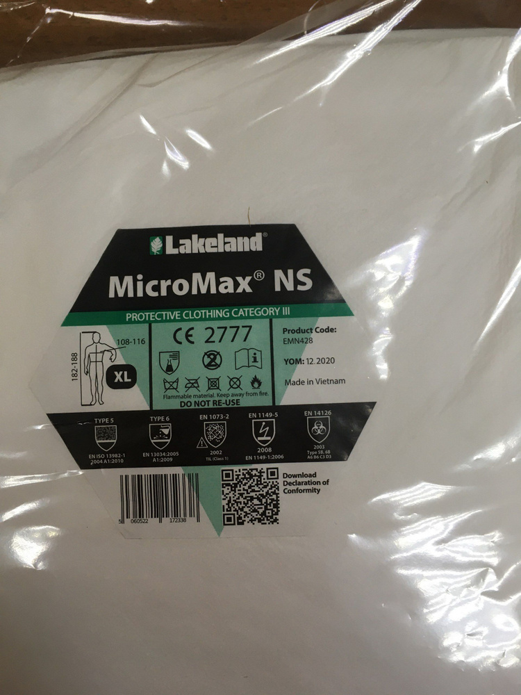 Комбинезон защитный Lakeland MicroMAX NS р-р XL 1 шт #1