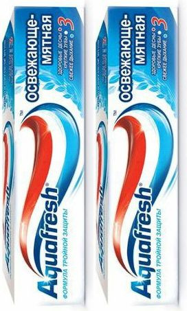 Зубная паста Aquafresh Тройная защита Освежающе-мятная, комплект: 2 упаковки по 100 мл  #1