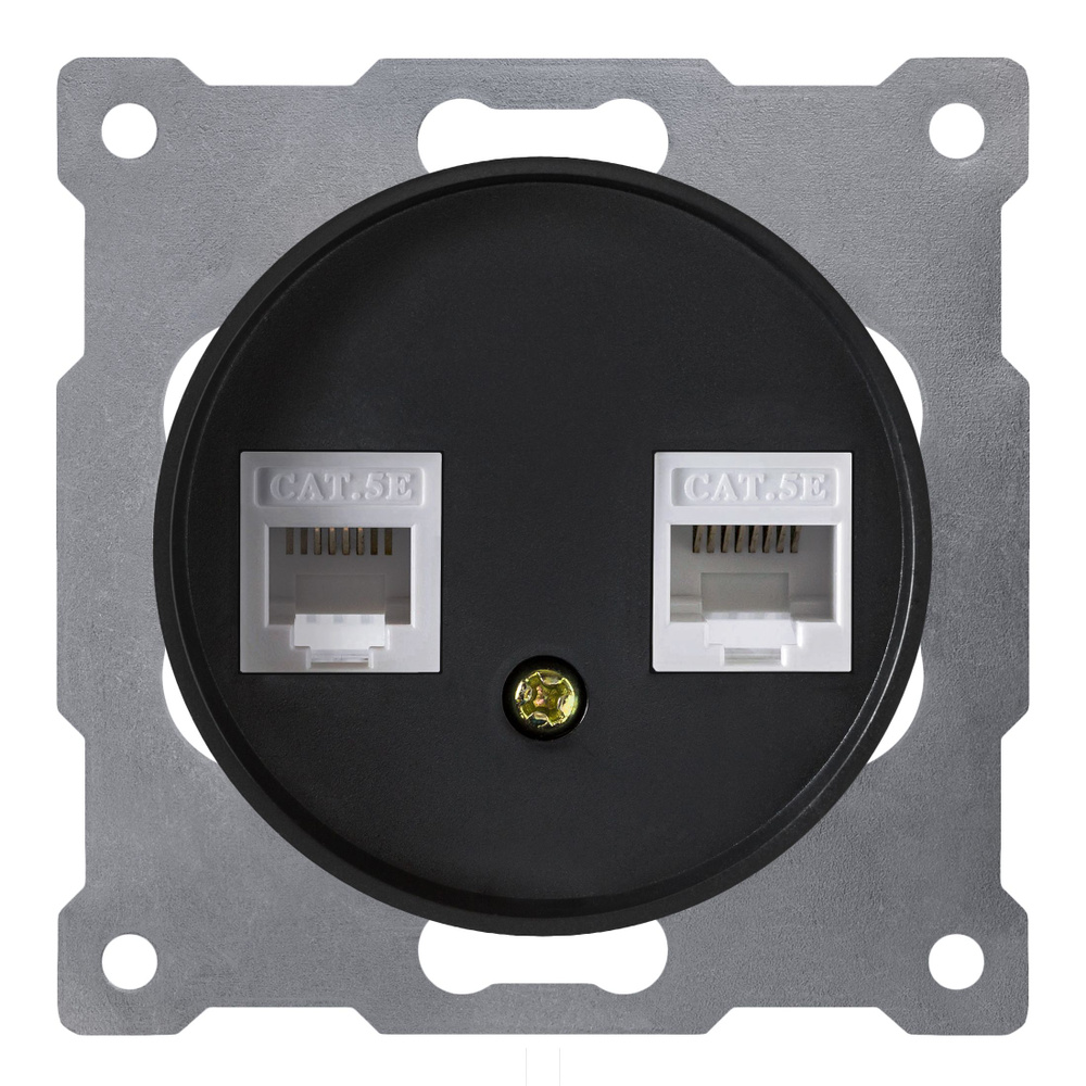 Розетка компьютерная двойная встраиваемая Onekey Florence RJ45 UTP cat ...