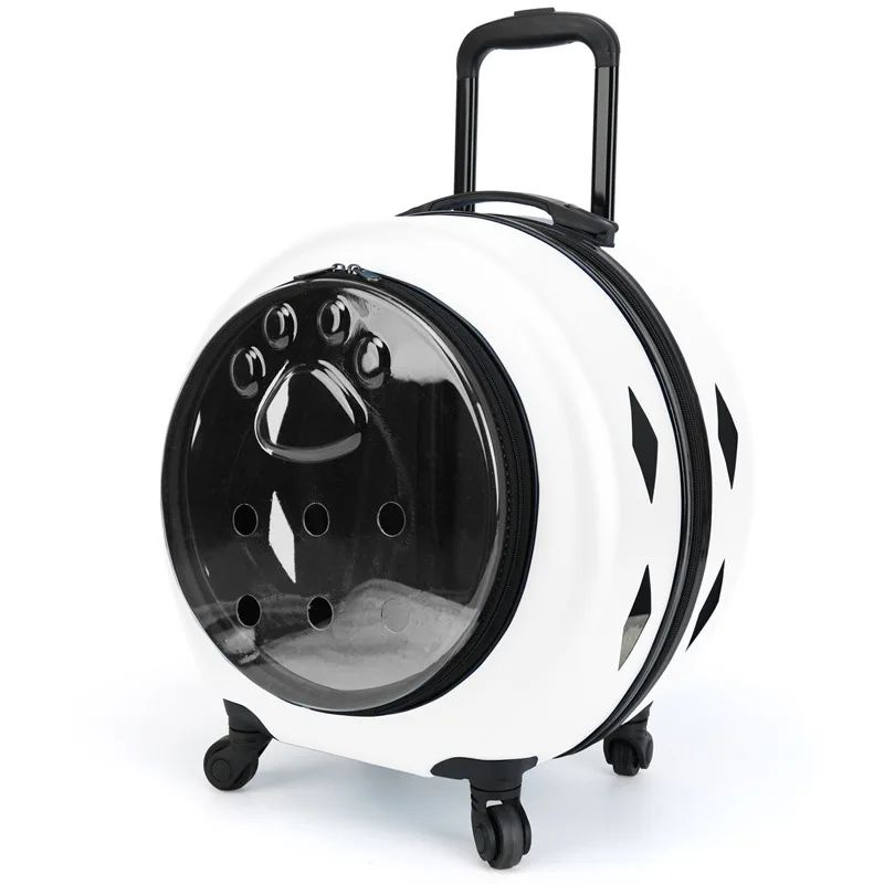 Сумка на тележке для домашних животных, портативная прозрачная ...