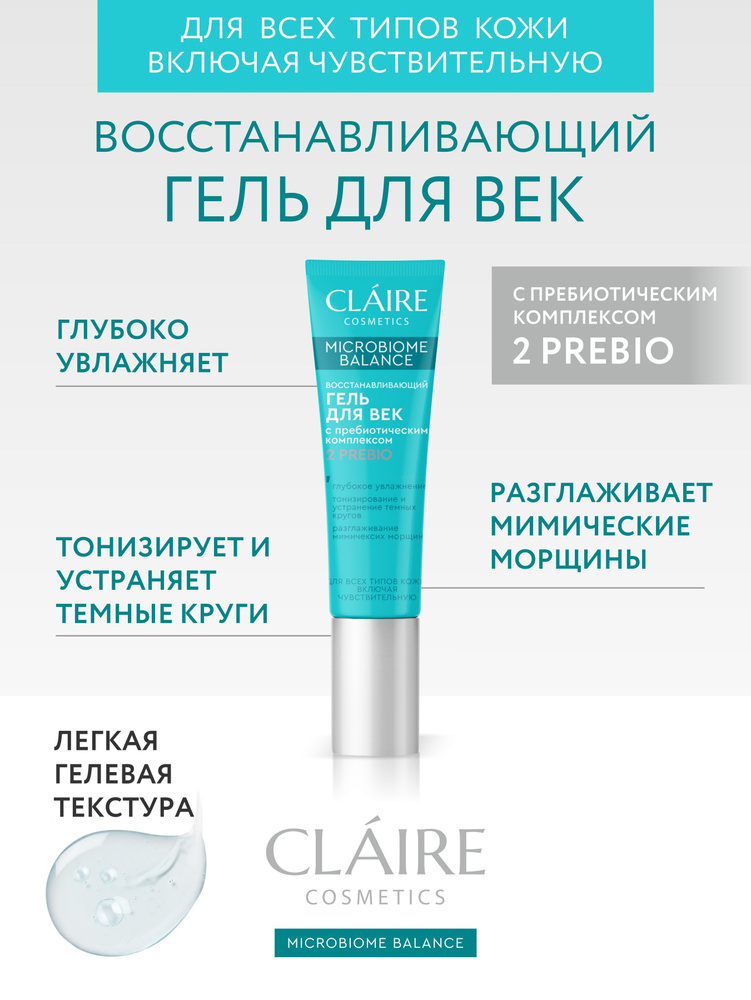Восстанавливающий гель Claire Cosmetics для век Microbiome Balance ...