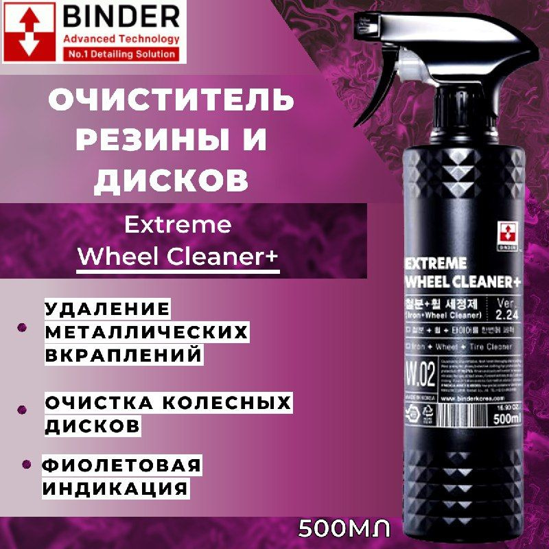 Очиститель дисков и резины автомобиля BINDER 2в1 с индикатором Extreme Wheel Cleaner+  #1