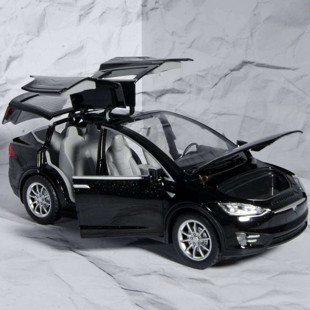 Металлическая инерционная машинка Тесла Модел Икс Tesla Model X, масштаб  1:22 - купить с доставкой по выгодным ценам в интернет-магазине OZON  (406259287)