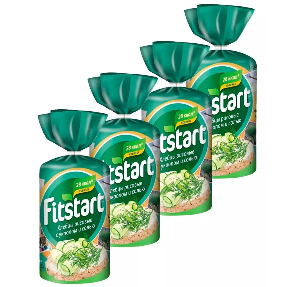 Хлебцы Fitstart рисовые Укроп с солью, 90 г * 4 шт #1