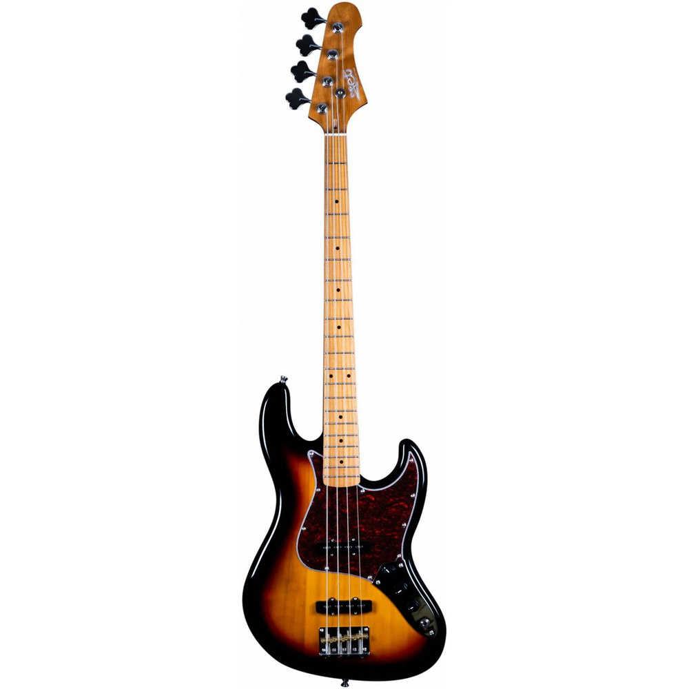 JET JJB-300 SB бас-гитара Jazz Bass, корпус печеный тополь, гриф и накладка печеный клен, цвет санберст #1