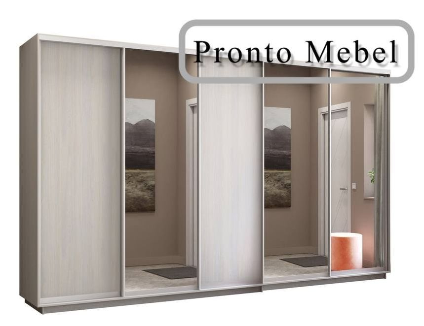 Шкаф-купе Синко Медиум-2, 5дв. 300х45х220 см. Ясень Анкор светлый #1