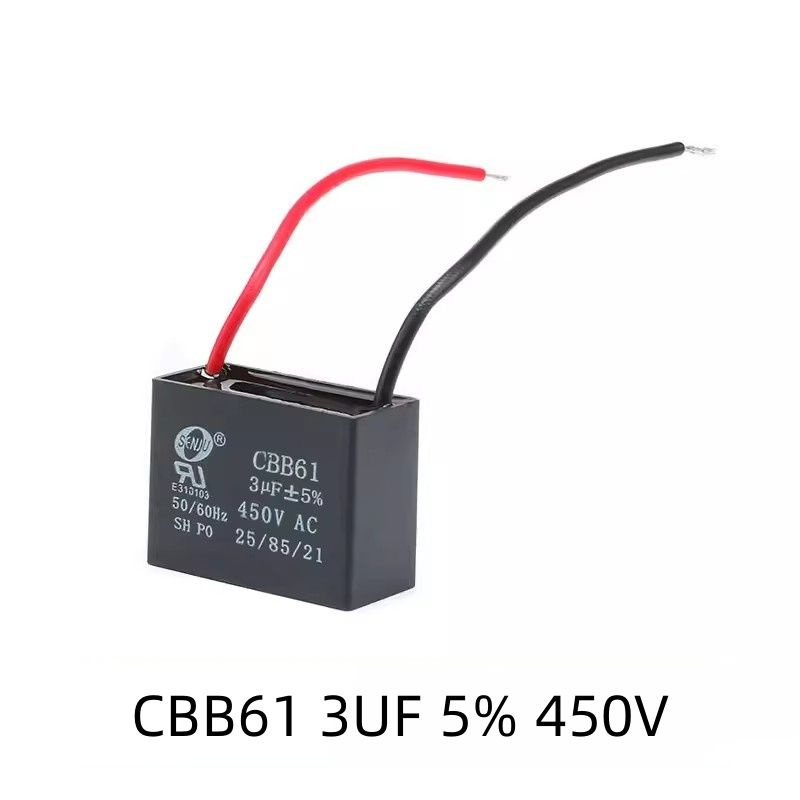 1 шт. Пусковой конденсатор CBB61 3uF (3 мкФ) 450V - купить с доставкой ...