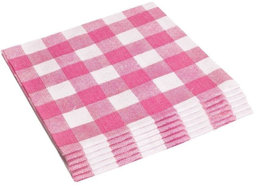 Полотенца одноразовые из спанлейса, розовая клетка, 35 х 70 см, 50 штук  #1