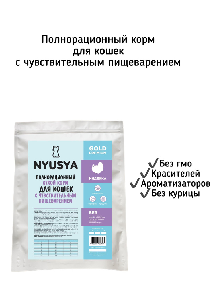 Сухой корм для кошек и котов с чувствительным пищеварением ...