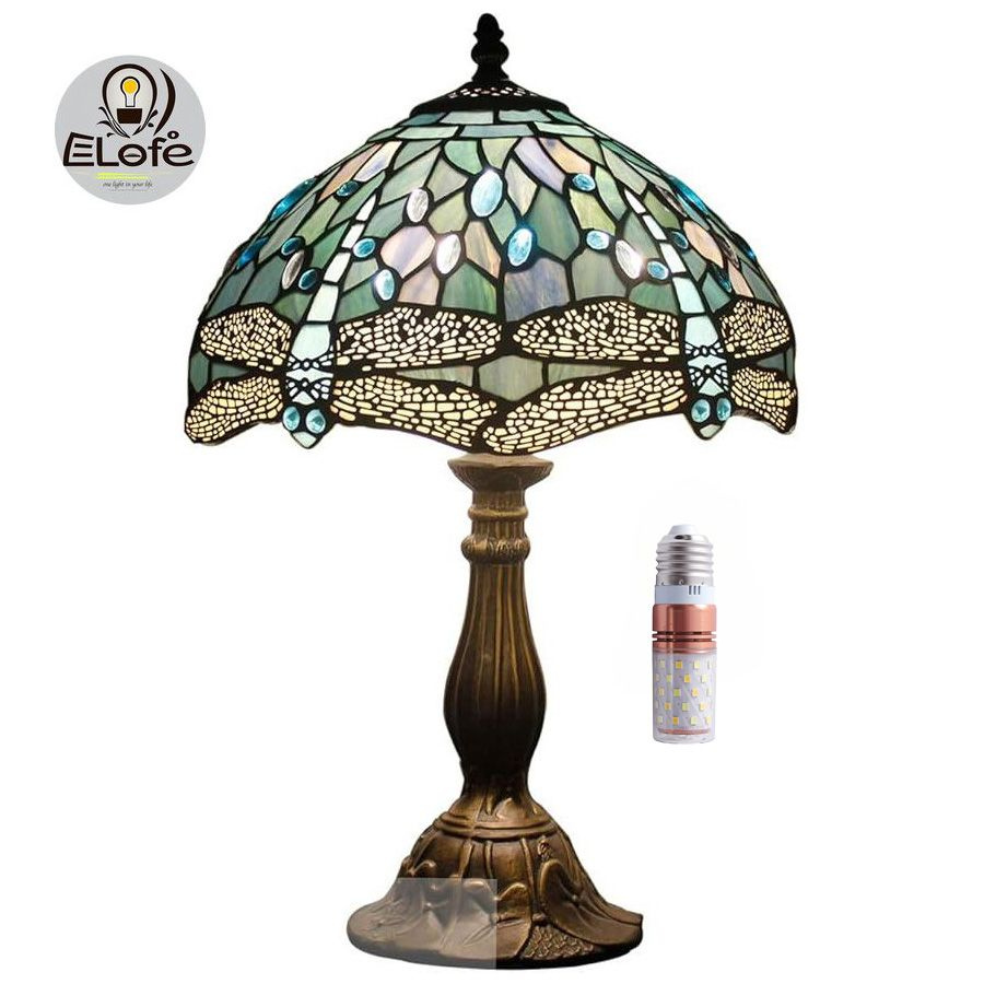 Светильник настольный-eLofe Настольная лампа в винтажном стиле со ...