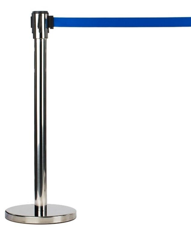 Мобильная стойка с синей лентой 3 метра #1