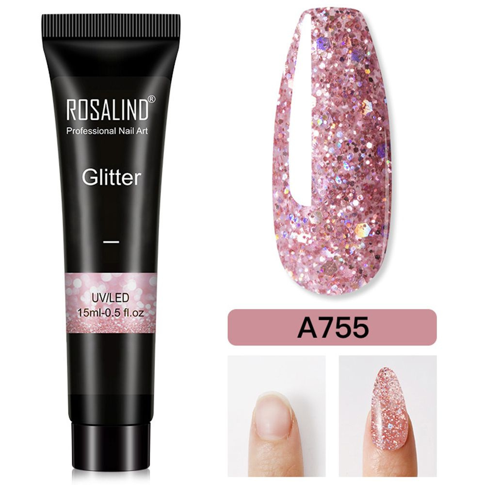 Rosalind Glitter Nail Extension Гель для ногтей Быстросохнущий 15 мл #1