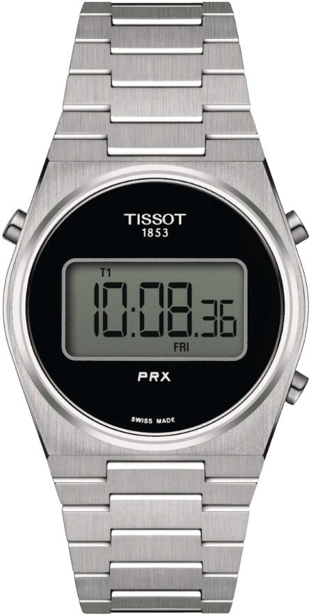 Tissot Часы наручные Кварцевые Швейцарские кварцевые часы Tissot PRX Digital T137.263.11.050.00 на стальном #1