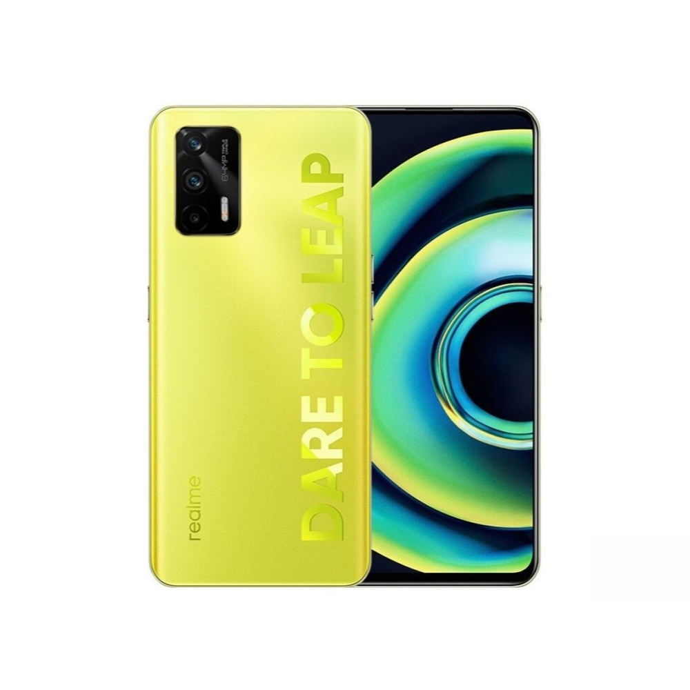 realme Смартфон realme Q3 ProРусский язык, Google, игровой рынок 8/256 ГБ, желтый  #1