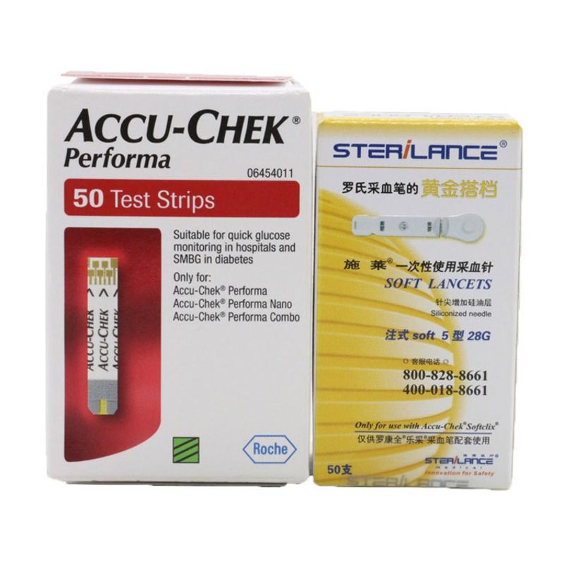 Тест-полоски Accu-Chek Performa и одноразовые иглы для забора крови ...