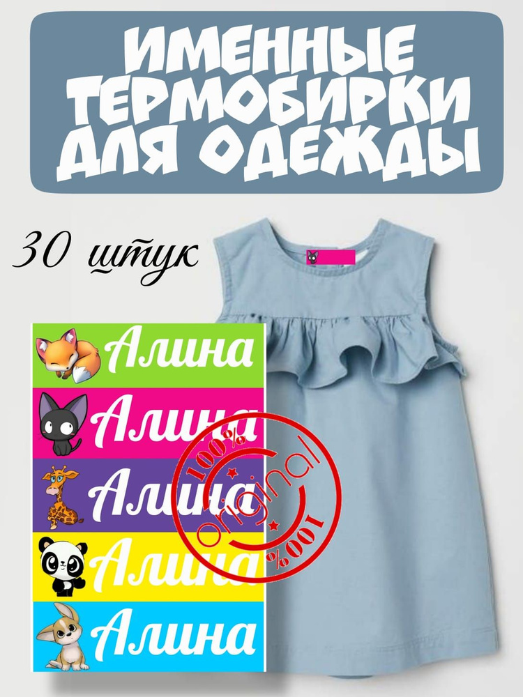 Термонаклейка для одежды с именем АЛИНА #1