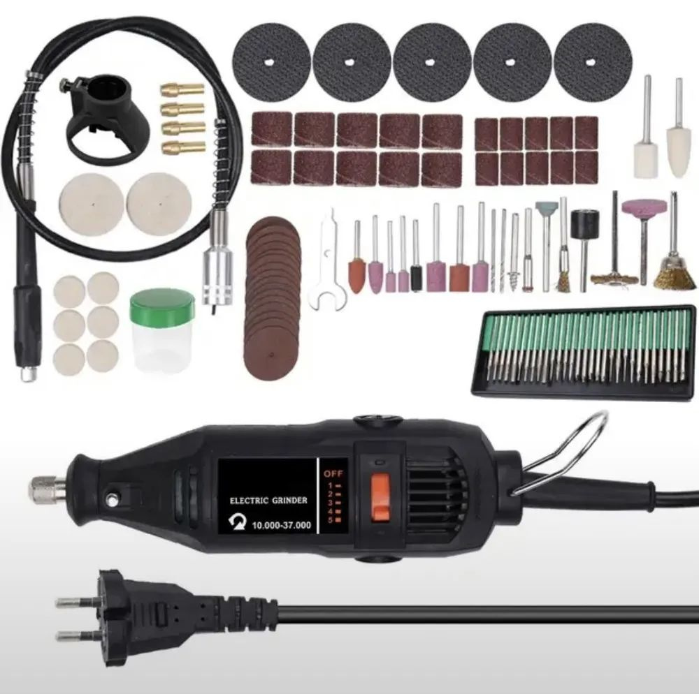 Гравер электрический Матрешка, насадки в полном комплекте, 5000-37000 об/мин  #1