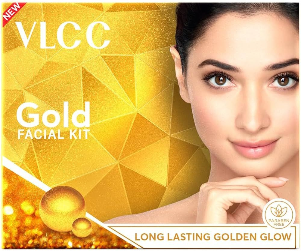 GOLD FACIAL KIT Long Lasting Golden Glow, VLCC (ЗОЛОТО набор - Золотое сияние кожи лица), 60 г. (6x10 #1