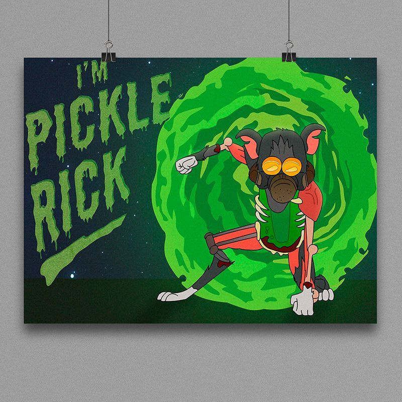 Постер PICKLE RICK - RICK AND MORTY, А3 #1