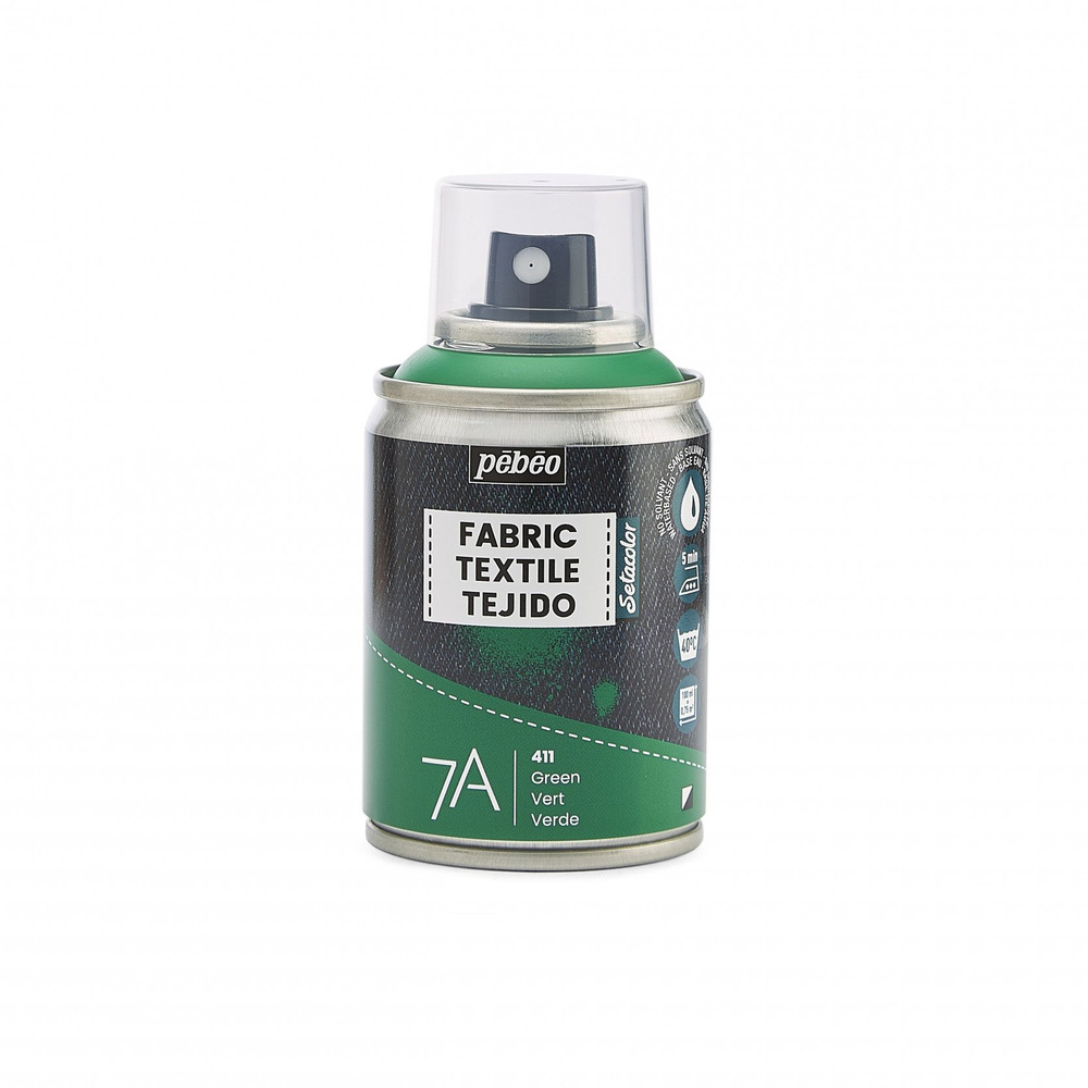 Краски в аэрозольных баллонах "PEBEO" Краска для текстиля 7А Spray (аэрозоль) 100 мл 805411 зеленый  #1