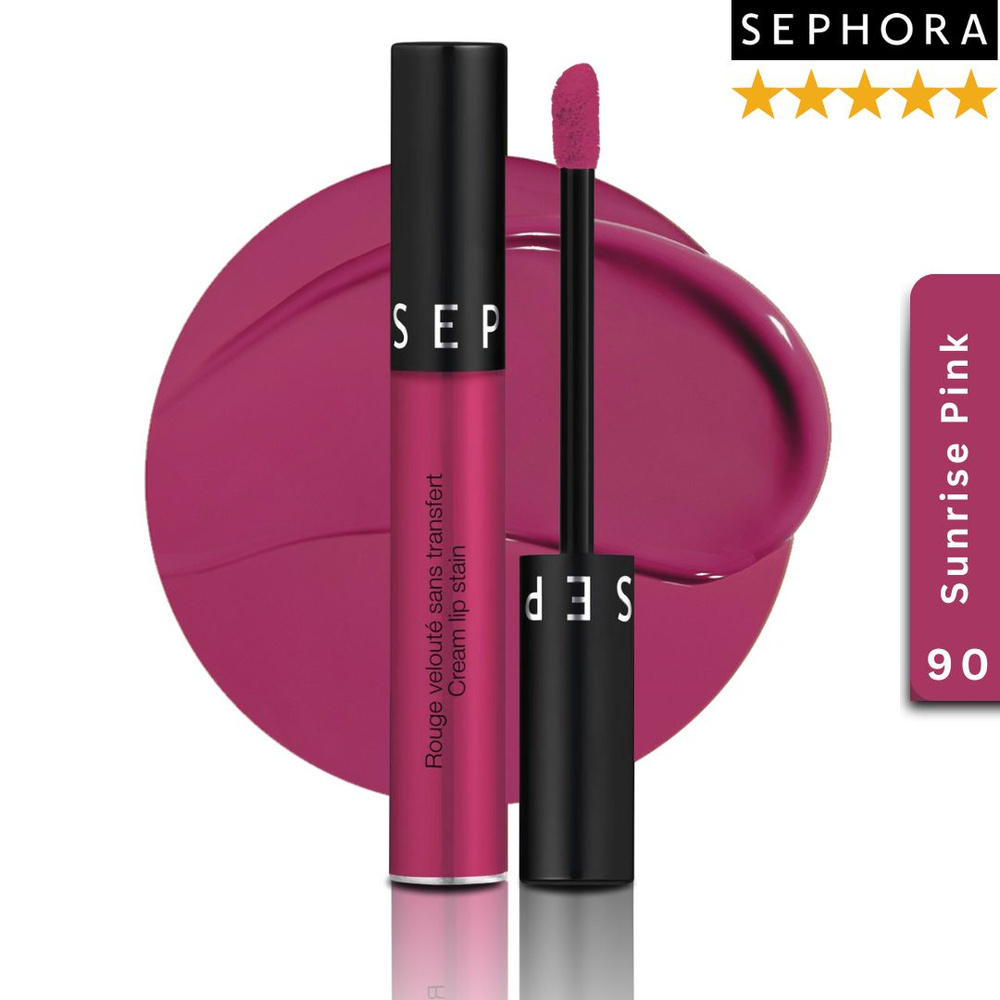 Жидкая губная помада Sephora Collection Cream Lip Stain, 90 Sunrise Pink, 5 мл #1