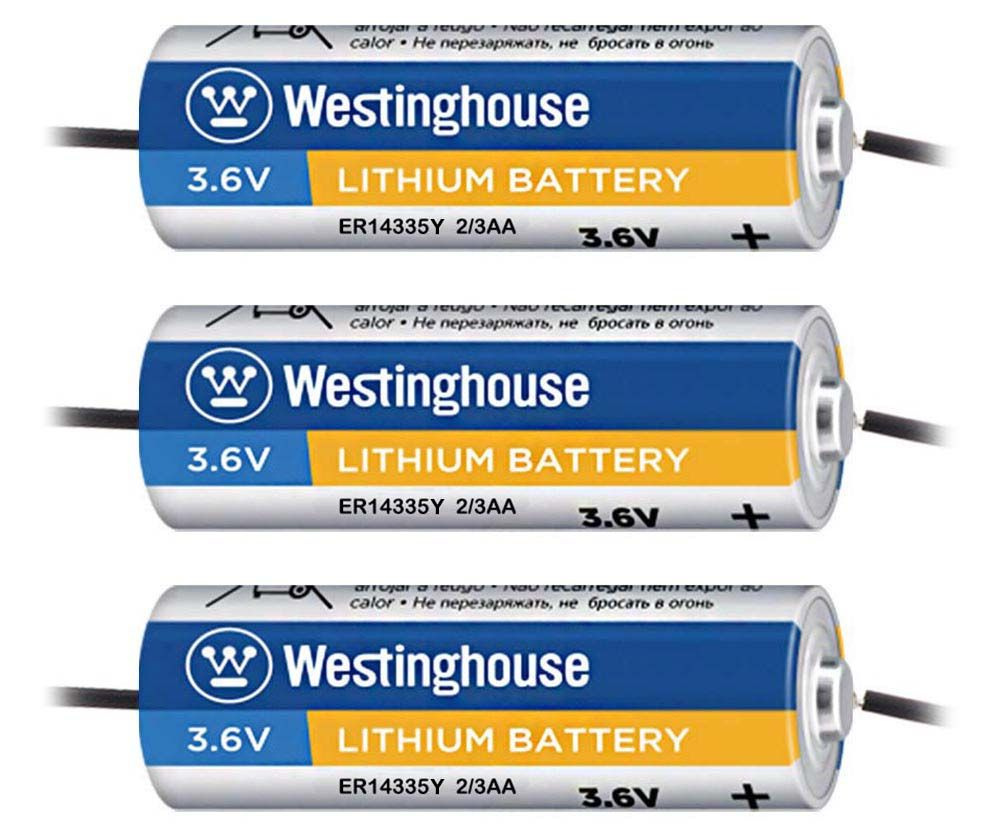 литиевая батарейка 3.6v Westinghouse ER 14335Y (2/3AA) axial wires ...
