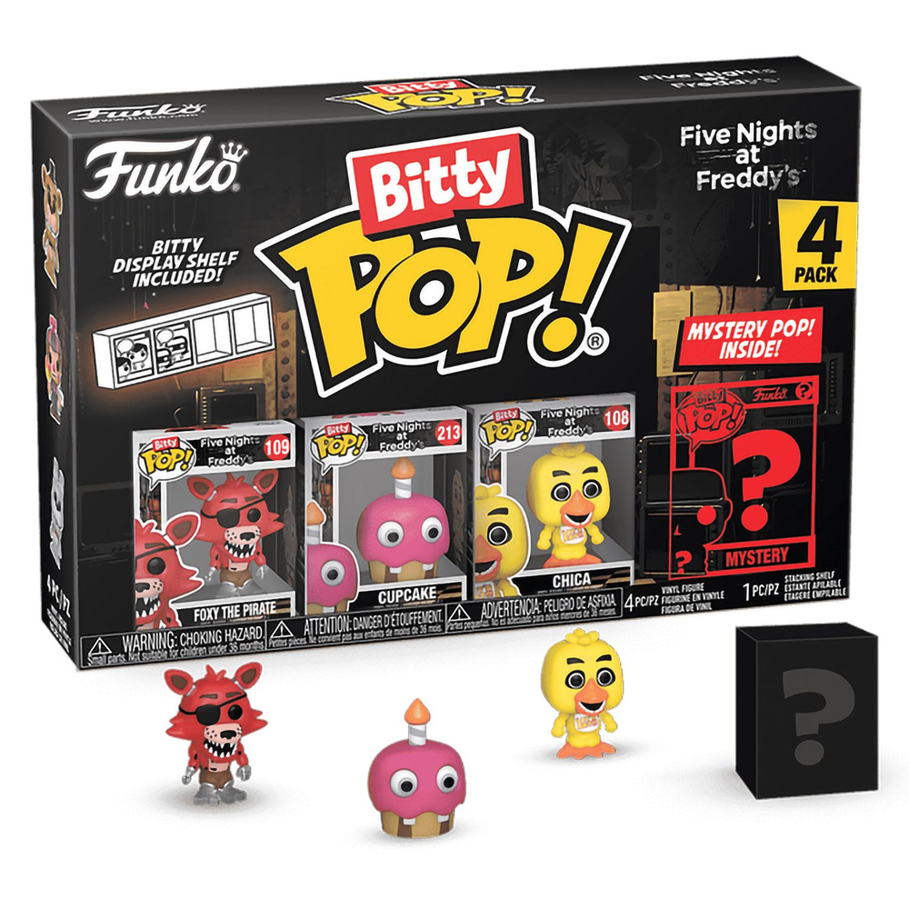 Фигурка Funko Bitty POP! FNAF Foxy The Pirate+Cupcake+Chika+Mystery (1 of 4) 4PK 73045 #1