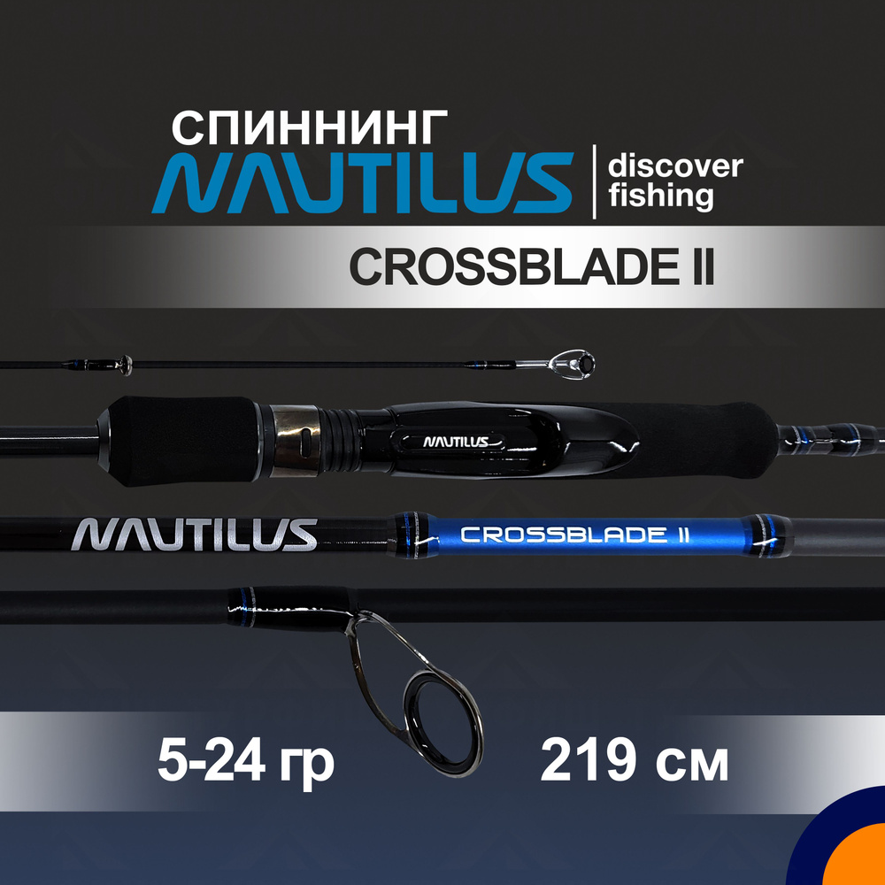 Спиннинг NAUTILUS CROSSBLADE II 5-24 гр. 2,19 м для рыбалки #1