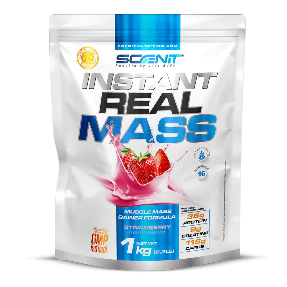 Гейнер Scenit Nutrition Real Mass 1000гр. Вкус: Клубника #1