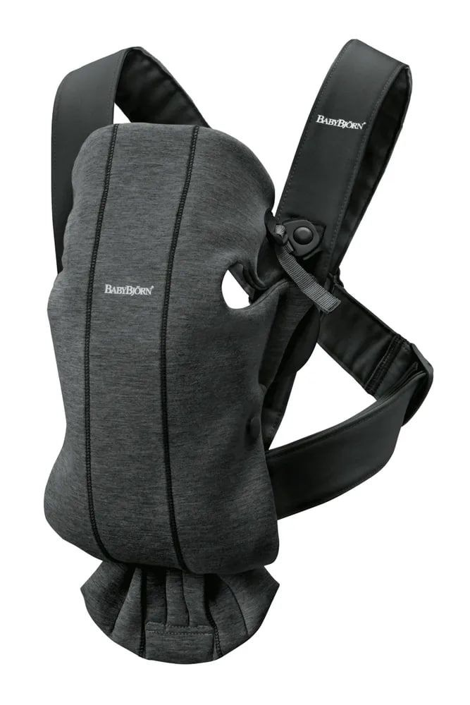 Рюкзак-Кенгуру для новорожденных BabyBjorn Mini 3D Jersey 0210.76 (charcoal grey) #1