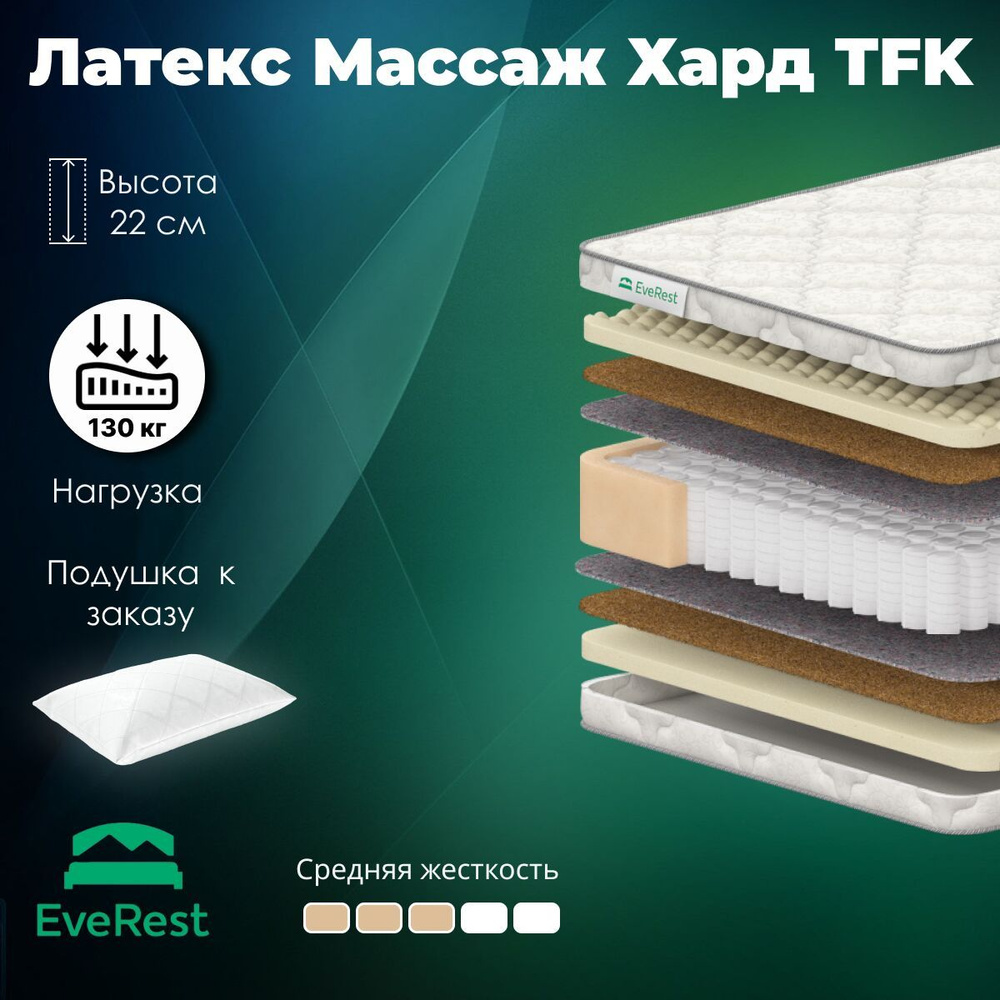 Матрас EveRest Латекс Массаж Хард TFK 150х205 серии Мидл #1