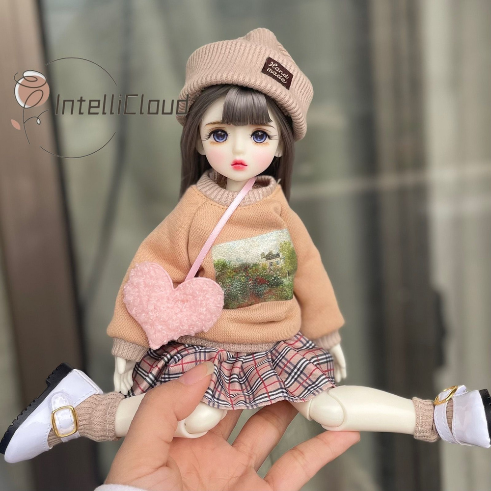 1/6 Кукла с шаровидными суставами BJD, 30cm, полный набор прически, одежды и аксессуаров, коллекционная, #1