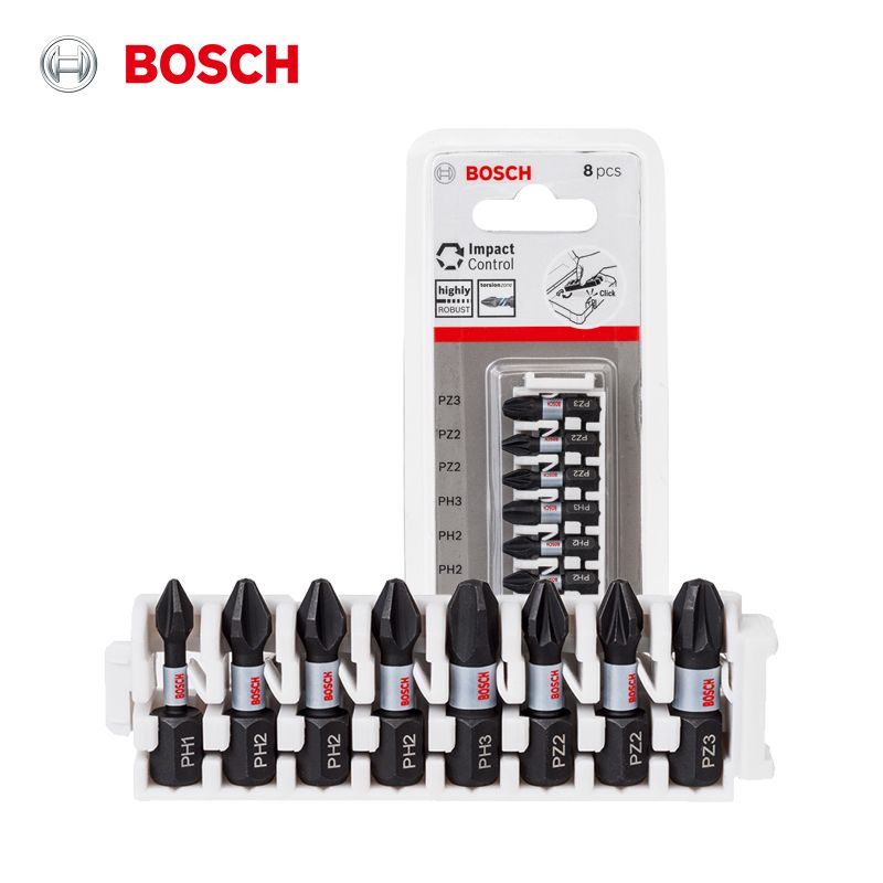 Биты для ударных отверток Bosch, 25 мм,8 бит #1