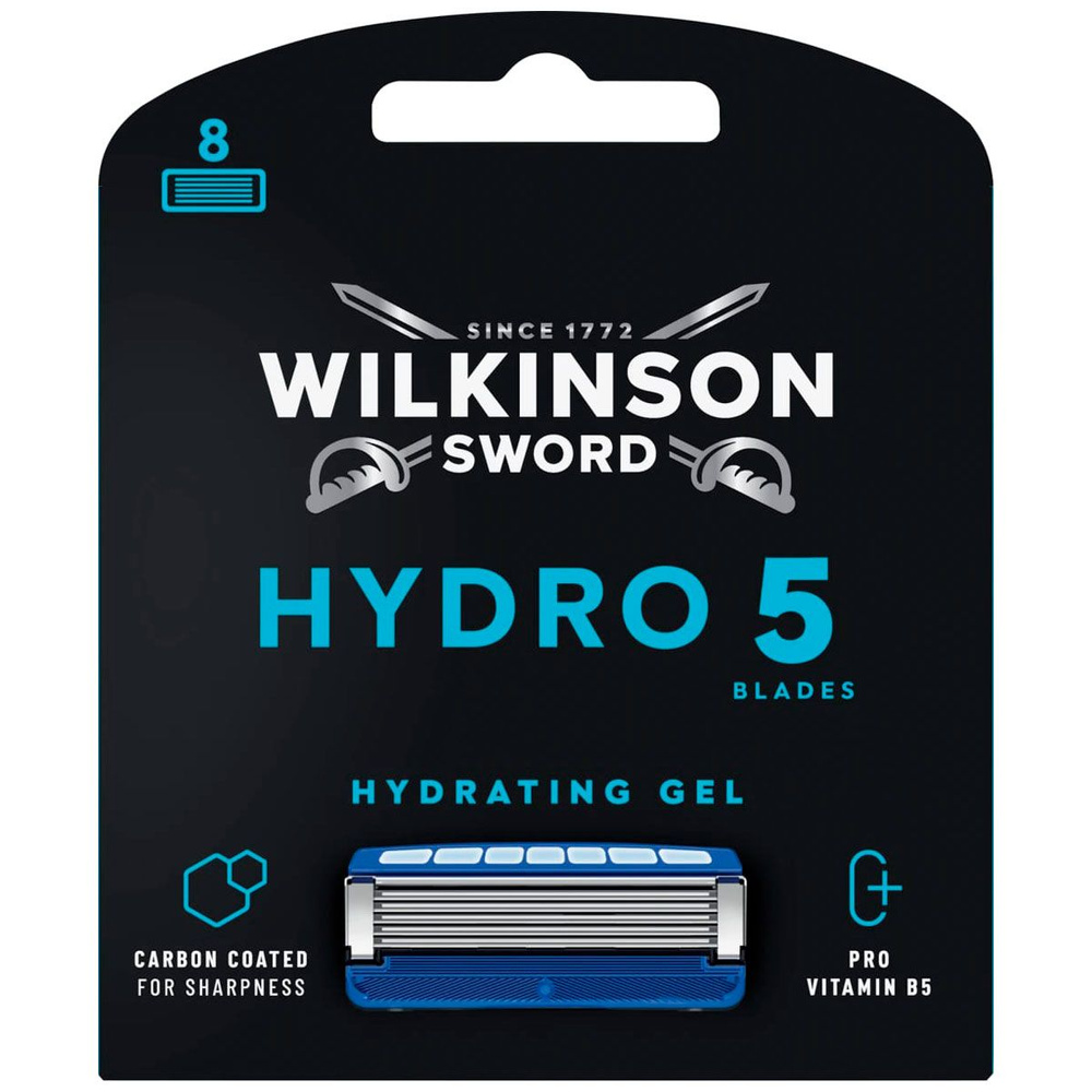 Wilkinson Sword Сменные кассеты HYDRO5 (8 шт.), 5 лезвий, механизм "флип-триммер", гелевая увл.полоска #1