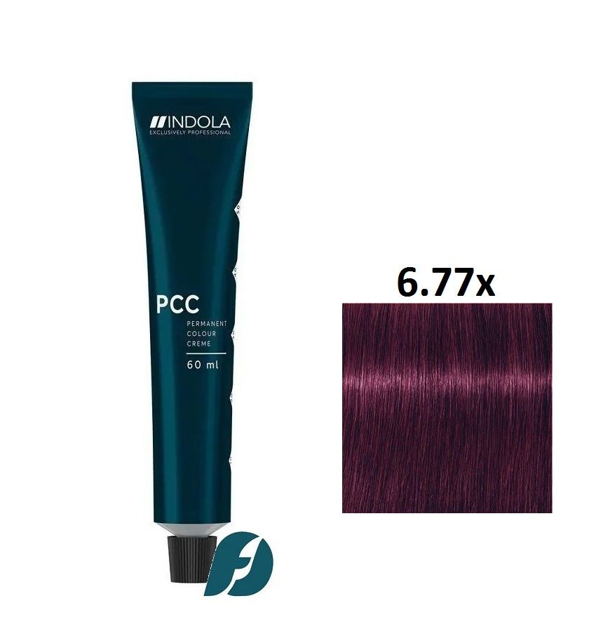 Indola Professional Permanent Caring Color 6.77x Стойкая крем-краска для волос темный блондин экстрафиолетовый, #1