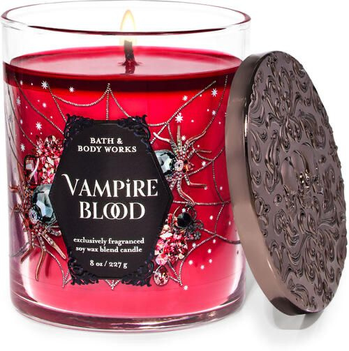 Bath And Body Works ароматическая свеча с 1 фитилем VAMPIRE BLOOD Helloween  #1