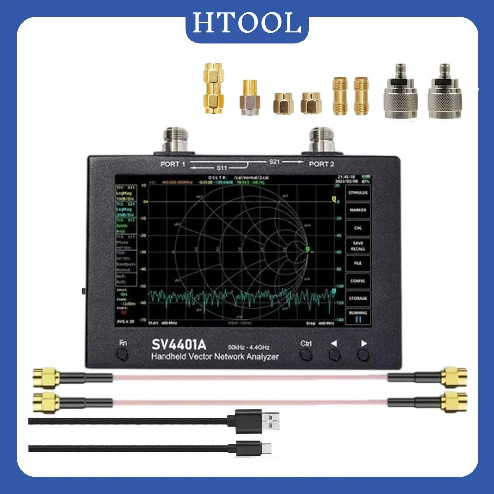 SV4401A 50KHz-4.4GHz Векторный сетевой анализатор 100dB Dynamic VNA 7-дюймовый сенсорный ЖК-дисплей Внутренняя #1