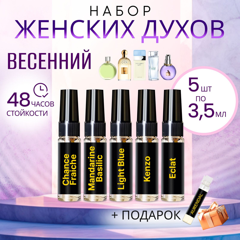 Парфюмерный набор "Весенний" женский подарочный 5 шт по 3,5мл недорогие ...