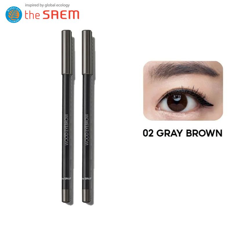 2 шт The Saem Карандаш для бровей Saemmul Wood Eyebrow (#02 Gray Brow) Корейская косметика  #1