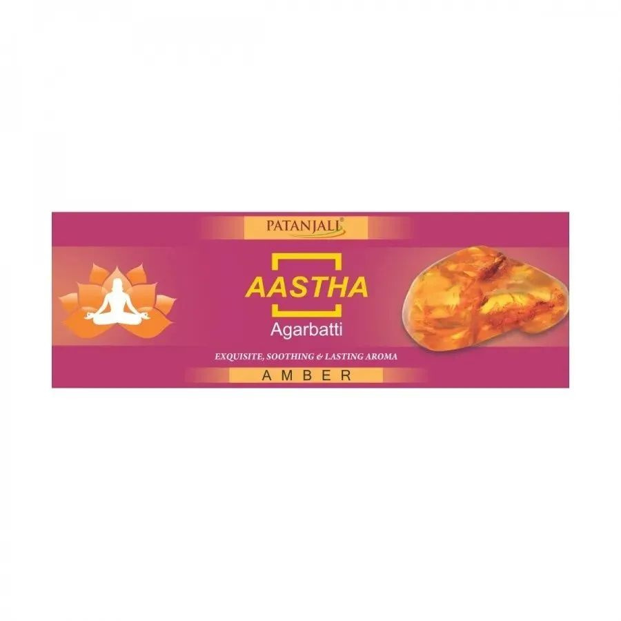 PATANJALI Aastha Agarbatti Amber Благовоние Амбра 25г #1