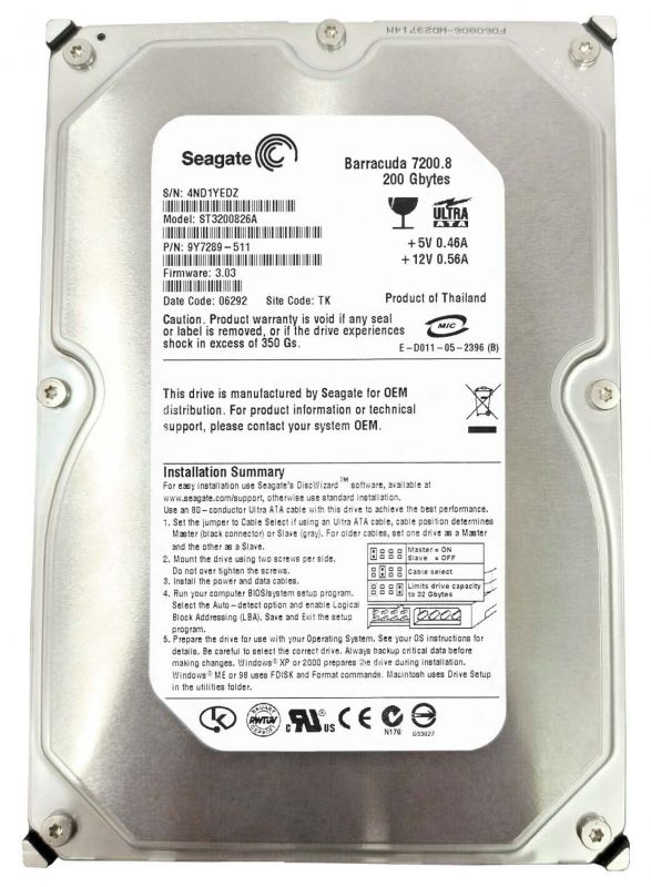 Seagate 200 ГБ Внутренний жесткий диск (9Y7289)  #1