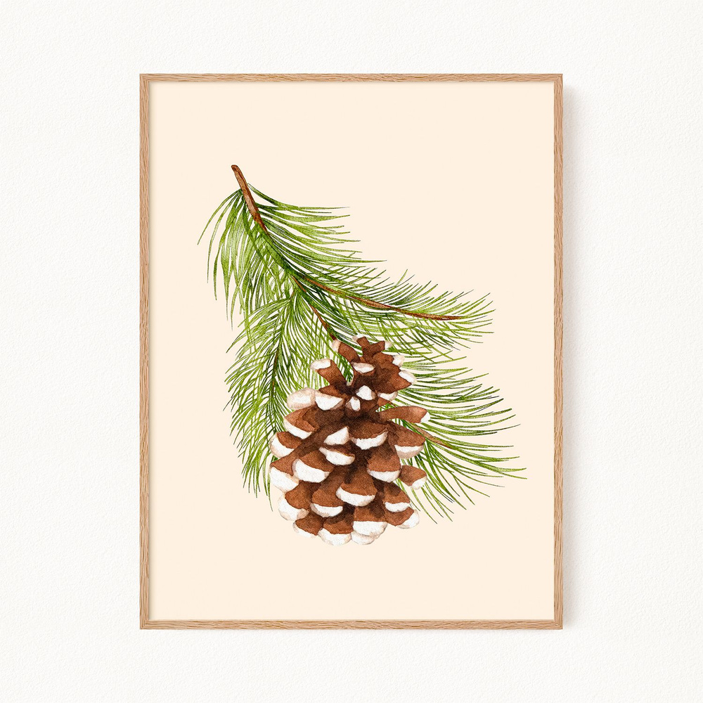 Новогодний постер "Winter Tree Pine", 21х30 см #1