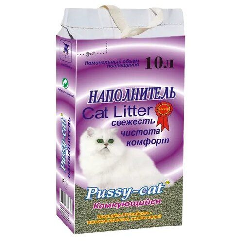 Pussy-cat Наполнитель Глиняный Комкующийся Без отдушки 7800г.  #1