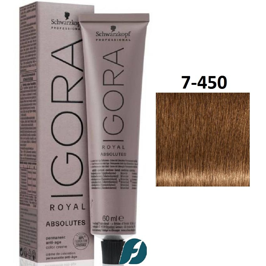 Schwarzkopf Professional Igora Royal Absolutes 7-450 Стойкая крем-краска для окрашивания зрелых волос, #1