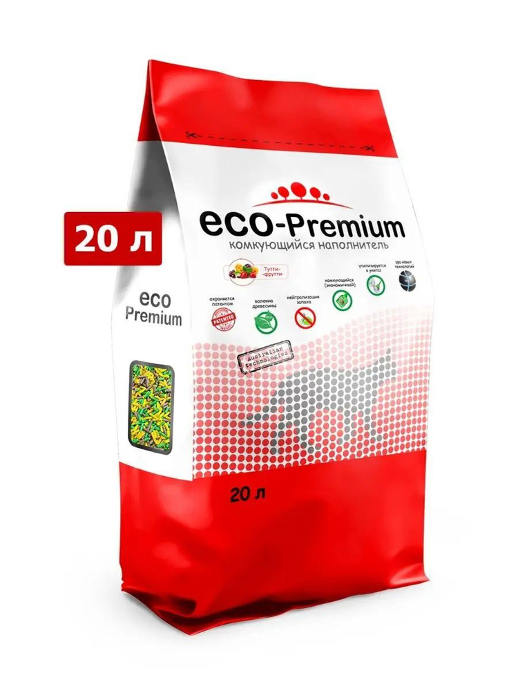 ECO-Premium Наполнитель Растительный Комкующийся Фруктовый 7600г.  #1