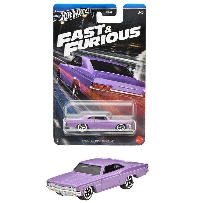 Машинка коллекционная Mattel Hot Wheels 2024 HNR88 Fast & Furious 1966 Chevy Impala  #1