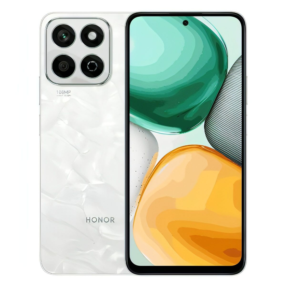 Honor Смартфон X7c 6/128GB Moonlight White 6/128 ГБ, белый #1