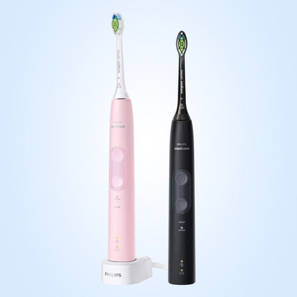 Электрические зубные щетки Philips Sonicare 4500 ProtectiveClean HX6830/35, черная и розовая, набор из #1