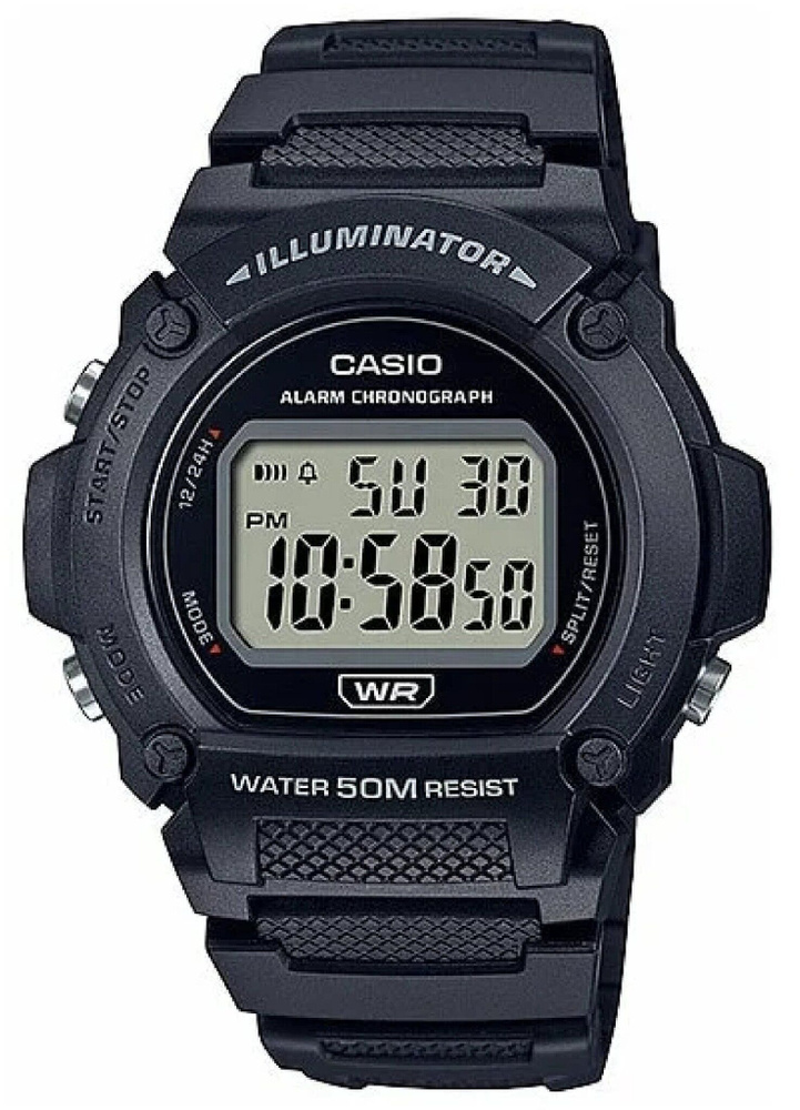 Мужские наручные часы Casio Collection W-219H-1A с гарантией #1